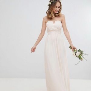 Long light pink dress